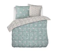 Couette imprimée - Motif Petits Papiers - 220x240 cm - 100% Coton - Garnissage Polyester - Tempérée