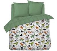 Couette Imprimée Motifs Dinosaures 240x220 cm + 2 Taies d'oreiller 60x60 cm - MEZO -