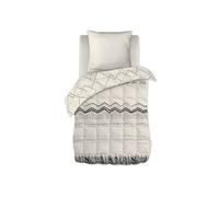 Couette Imprimée Motifs Ethniques 140x200 cm + 1 Taie d'oreiller 60x60 cm - BELEM - ALTOBUY Beige G