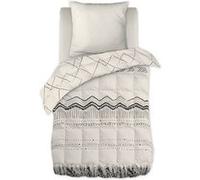 Couette Imprimée Motifs Ethniques 140x200 cm + 1 Taie d'oreiller 60x60 cm - BELEM - ALTOBUY Beige G