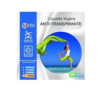 Couette legere anti transpirante 200 gr/m² 140 x 200 cm pour lit 1 place