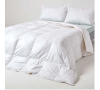 HOMESCAPES Couette été légère 230x220 cm Naturelle de Luxe en Plumes et Duvet de Canard 4.5 Tog Certifiée Oeko-TEX - Lavable en Machine et hypoallergénique - 2 Personnes
