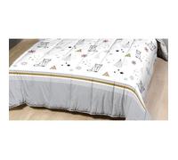 Couette légère imprimée Sapin futé - mortreux SAS - 1 personne 140x200 - Gris - Synthétique - Chambre