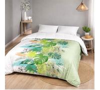 Couette légère imprimée Tropichic / Non tissé blanc - 1 ou 2 personnes 200 x 200 - MORTREUX