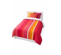 Couette légère Jasper Rouge / Non tissé blanc - 1 ou 2 personnes 200 x 200 - MORTREUX