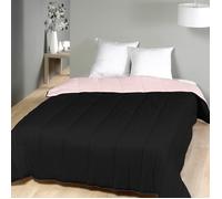 Couette légère - Noir/Rose pâle - 220x240 cm - 250g/m² - Spécial été - MORTREUX