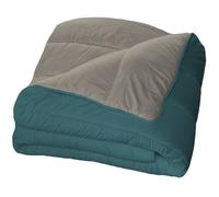Couette microfibre - 240 x 220 cm - BLEU CALIN - Chaude - 400 g/m² - Bicolore Agate / Poivre