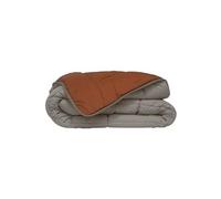 Couette Microfibre 400g/m2 CALGARY - 220 x 240 cm - Gris galet et Marron gimgembre