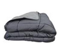 Generique Couette POYET MOTTE Gamme CALGARY bicolore Polyester Acier/Argent 220 x 240 cm
