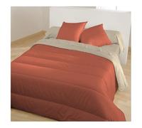 Couette Microfibre Terracotta-Chamois 140x200 cm 1 Place