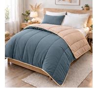 Couette - MORTREUX - 240x260 cm - Tempérée - Microfibre - 350g fibre creuse siliconée