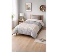 Couette - MORTREUX - Bayadère/Rayures - 1 personne 140 x 200 - Tempérée toutes saisons - 300 g/m² microfibre