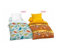 Couette - MORTREUX - Dinosaures / Savanah - 140 x 200 - Tempérée - Microfibre 300 g/m²