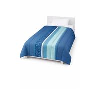 Couette - MORTREUX - Jasper bleu - 140 x 200 - 300 g/m² - Microfibre