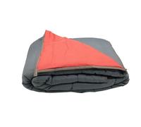 Couette - MORTREUX - Ultra légère - 220 x 240 cm - Spécial été - Gris anthracite/Rouge