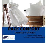 Couette - OURSON - 140x200cm - Microfibre - Tempérée - 300gr/m²