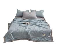 Couette réversible en coton légère pour l'été, couvre-lit doux respirant lavable matelassé pour lit Queen Size