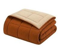Couette réversible TOISON D’OR CALGARY Microfibre 400 g/m² 240x260 cm Ocre & Galet Ocre et Galet