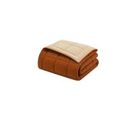 Couette réversible TOISON D'OR CALGARY Microfibre 400 g/m² 240x260 cm Ocre & Galet