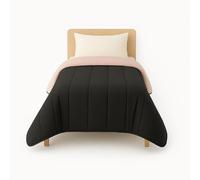 Couette Rose Pale/Noir - Légère - 1 personne - 140x200 - 13241-3
