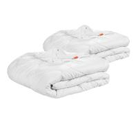 Couette sleepling 155 x 220 cm, lot de 2, couette 4 saisons, lavable à 60 °C, 100 % microfibre fine, Basic 100