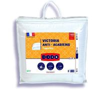 DODO Couette Victoria tempérée garnissage 100% polyester anti-acariens 140x200 cm 1 personne Blanc