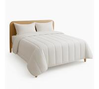 Couette Tempérée Blanche Polycoton - 2 personnes - 240x260 - 16074