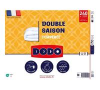 Couette Tempérée DODO - Double Saisons 300 gr/m² - 220 x 240 cm - Blanc