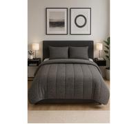 Couette tempérée - MORTREUX - 200x200 cm - Microfibre métal - 350g/m² - 1 ou 2 personnes