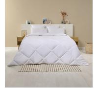 Couette Très Chaude Hivernale Gonflante 220x240cm - Enveloppe 100% coton - BLEU CALIN