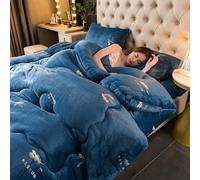 Couette ultra confortable en velours d'agneau et cachemire épaisse double face chaude pour grand lit et très grand lit, literie douce et moelleuse pour un confort en toutes saisons, B, 150 x 200 cm