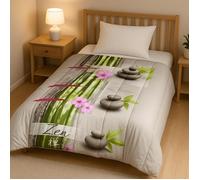 Couette Ultra légère imprimée Zen - 1 personne - Spécial Eté - MORTREUX