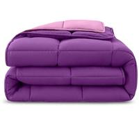 Couette Unyqoos® 4 saisons – réversible, système 3 en 1, violet/rose, housse en microfibre, garnissage 100% fibres creuses de polyester, lavable à 60°C, séchable en machine, e Öko-Tex Standard 100