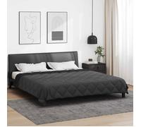 Couette - VIDAXL - Duvet complet - 200 x 200 cm - Noir et anthracite - Microfibre 4 saisons
