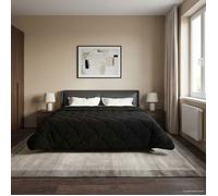 Couette Vidaxl Duvet d'été simple Matelassé Noir 220 x 240 cm