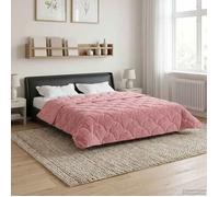 Couette Vidaxl Duvet d'hiver Rose 200 x 220 cm Microfibre et polaire Teddy