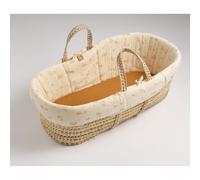Couffin bébé en fibres naturelles avec habillage tissu - ORSINO