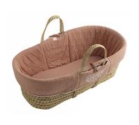 Couffin bébé en fibres naturelles avec habillage tissu - PETIT COEUR