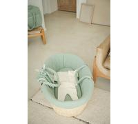 Couffin bébé en fibres naturelles tressées vert sauge TU