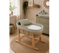 Couffin Bébé Matelassé Avec Support En Bois Vert TU