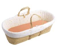 Couffin Moïse pour bébé - SAUTHON - SUNLIGHT - Avec matelas et housse en coton - 0-4 mois - Blanc / Terre cuite