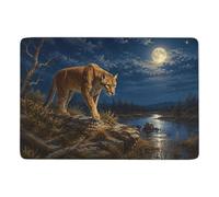 Cougar by The Water Tapis 150 X 100 Cm, Doux Pour Chambre En Automne | Tapis 150 x 100 cm avec entretien facile à la main; adapté à une utilisation toute l'année; pour petits espaces intérieurs