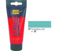 Kreul 84139 - Solo Goya Acrylic, tube de 100 ml en bleu turquoise clair, peinture acrylique crémeuse polyvalente de qualité étude, à base d'eau, séchage rapide et mat