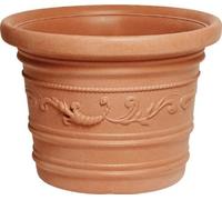 Couleur de résine vase rond festonné Ø 40Cm Terracotta Double Edge