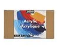 Pébéo – Couleurs acryliques Studio Acrylics – Coffret 12 x 20 ml, couleurs assorties + accessoires