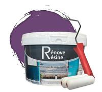 COULEURS D ANTAN Peinture Résine multisupport Intérieur pour Faïence, Carrelage, Douche, Baignoire 5m² - RAL 4005 Lilas bleu + Kit d'application OFFERT