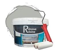 COULEURS D ANTAN Peinture Résine multisupport Intérieur pour Faïence, Carrelage, Douche, Baignoire 5m² - RAL 7038 Gris agate + Kit d'application OFFERT