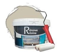 COULEURS D ANTAN Peinture Résine multisupport Intérieur pour Faïence, Carrelage, Douche, Baignoire 5m² - RAL 7044 Gris soie + Kit d'application OFFERT