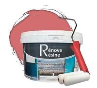COULEURS D ANTAN Peinture Résine multisupport Intérieur pour Faïence, Carrelage, Douche, Baignoire 5m² - RAL 3014 Vieux rose + Kit d'application OFFERT