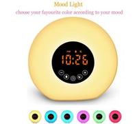 Couleurs Sunrise Réveil Éveil Lumière LED Radio FM de chevet lampe de nuit G